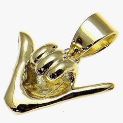 Gold toned shaka Charm