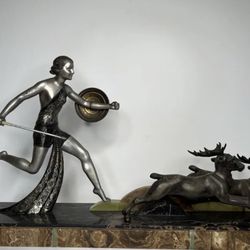 Huge Art Deco Bronze Statue 