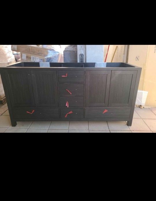 72" Double Sink Bathroom Vanity Without Top