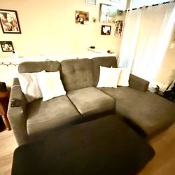 New Charcoal Sectional