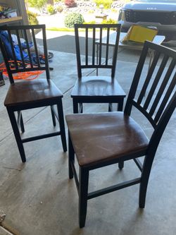 3 Counter height chairs