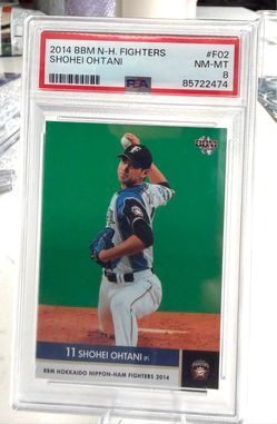 🔥BBM 2014 Shohei Ohtani Rookie 2014 Hokkaido Nippon-Ham Fighters #F02 PSA-8🔥🔥