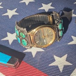 For Sale, Turquoise And Silver Watch, Ring, And Pocket Knife. $500