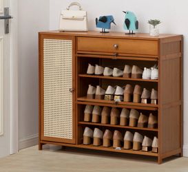 40" Shoe Storage - 6 Tiers 3 door - Brown
