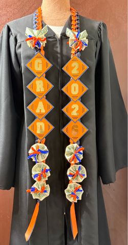 $55.00 Graduation Satin Money Ribbon Lei