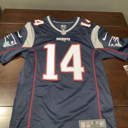 NWT BRANDON COOKS #14 NEW ENGLAND PATRIOTS NAVY NIKE GAME DAY JERSEY