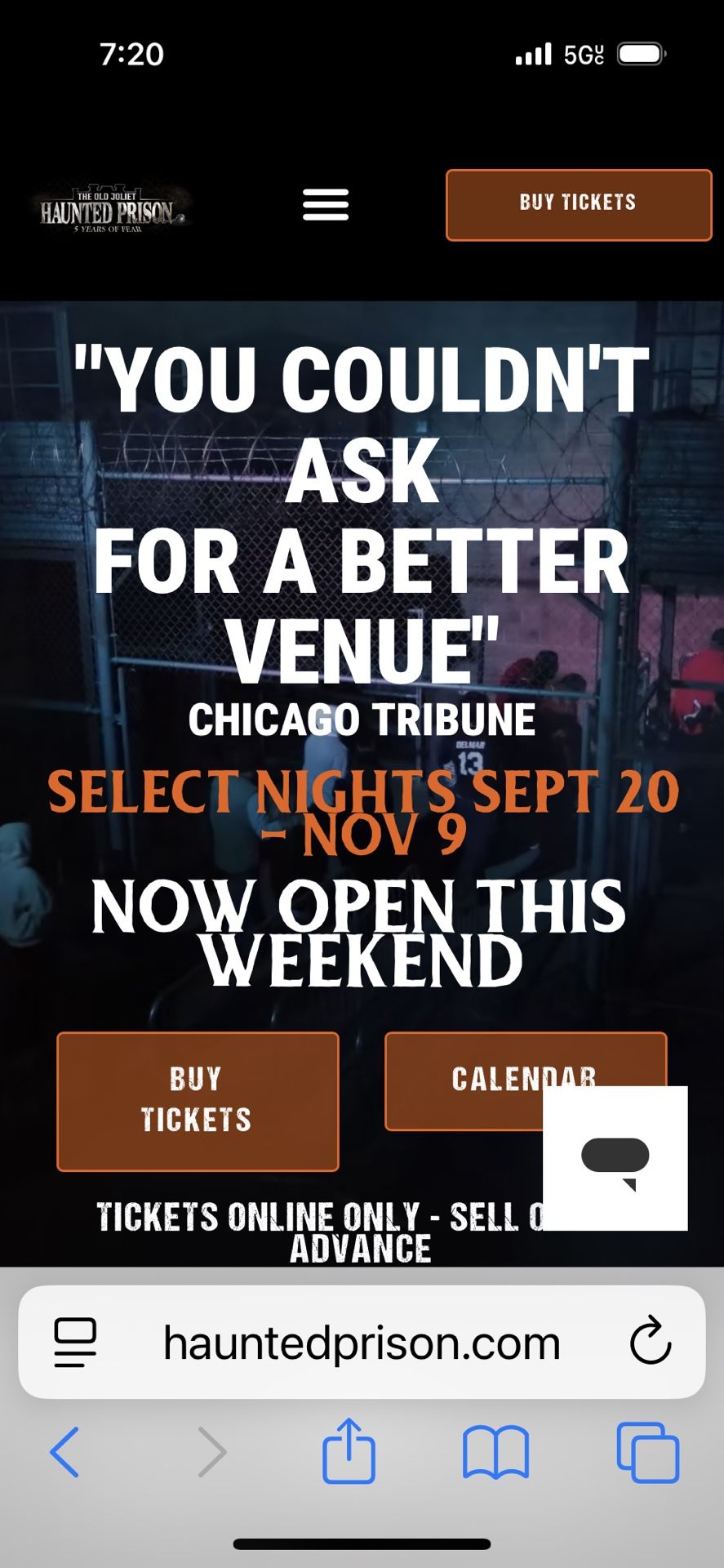 2 Tickets to Joliet Prison Haunted House With Fasts Passes