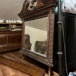 Big Mirror For Dresser Real Wood Framing