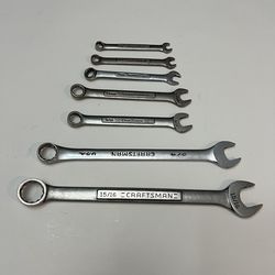 Bundle of Vintage Craftsman Wrenches Set / 12pt Flare Nut/Line ( Lot of 7)