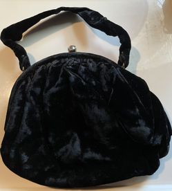 Vintage Black Velvet Purse