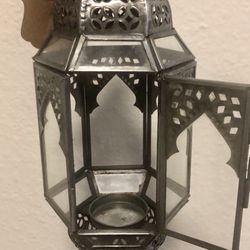 Latika Antique Zinc Hanging Candle Lantern