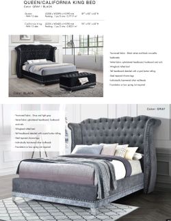 Queen Size Bed Frame Color Black Or Grey
