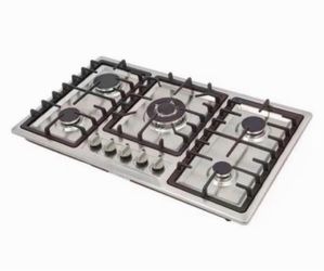 34 in 5-Burner Gas Cooktop Stainless Steel, Natural Gas Hob With Flame Failure Protection & Electronic Ignition, 5 Independent Knob Controls, NG Gas S