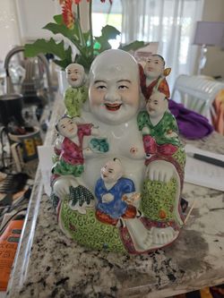 Buddy with children porcelain