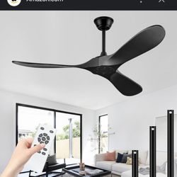 Ventilador De Techo, Color Negro- Ceiling  Fan Black Color
