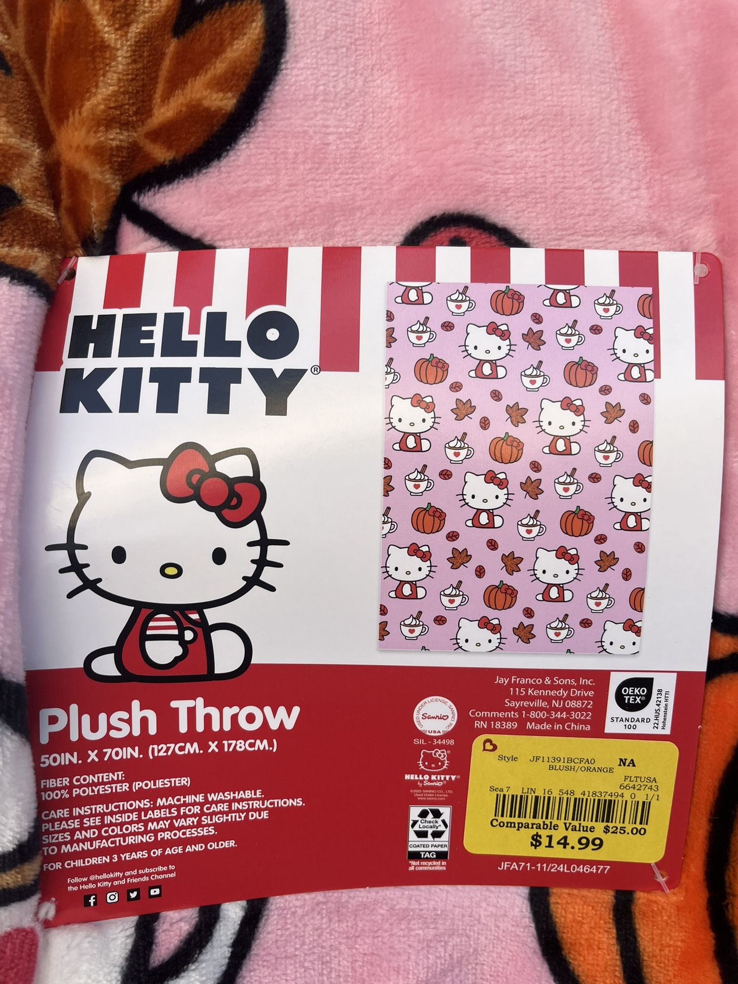 UFS/UFT 💕 ISO: mermaid throw, fall latte, macaroon, queen cherry  Hello Kitty Fall Latte Throw