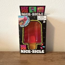 NeeDoh Nice-Sicle Orange Pink Super Solid Squishy Toy Popsicle NIB Nee-Doh