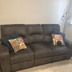 Reclining Sofa - Charcoal Grey