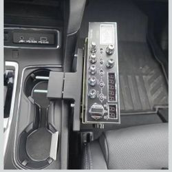 New Universal Adjustable Console Radio Mount - Versatile Car Radio Bracket，Console Cup Holder Clamping Mount Works with CB, Ham, GMRS Radios, Scanners