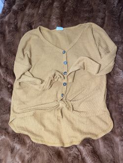 Long Sleeve Tie Front 