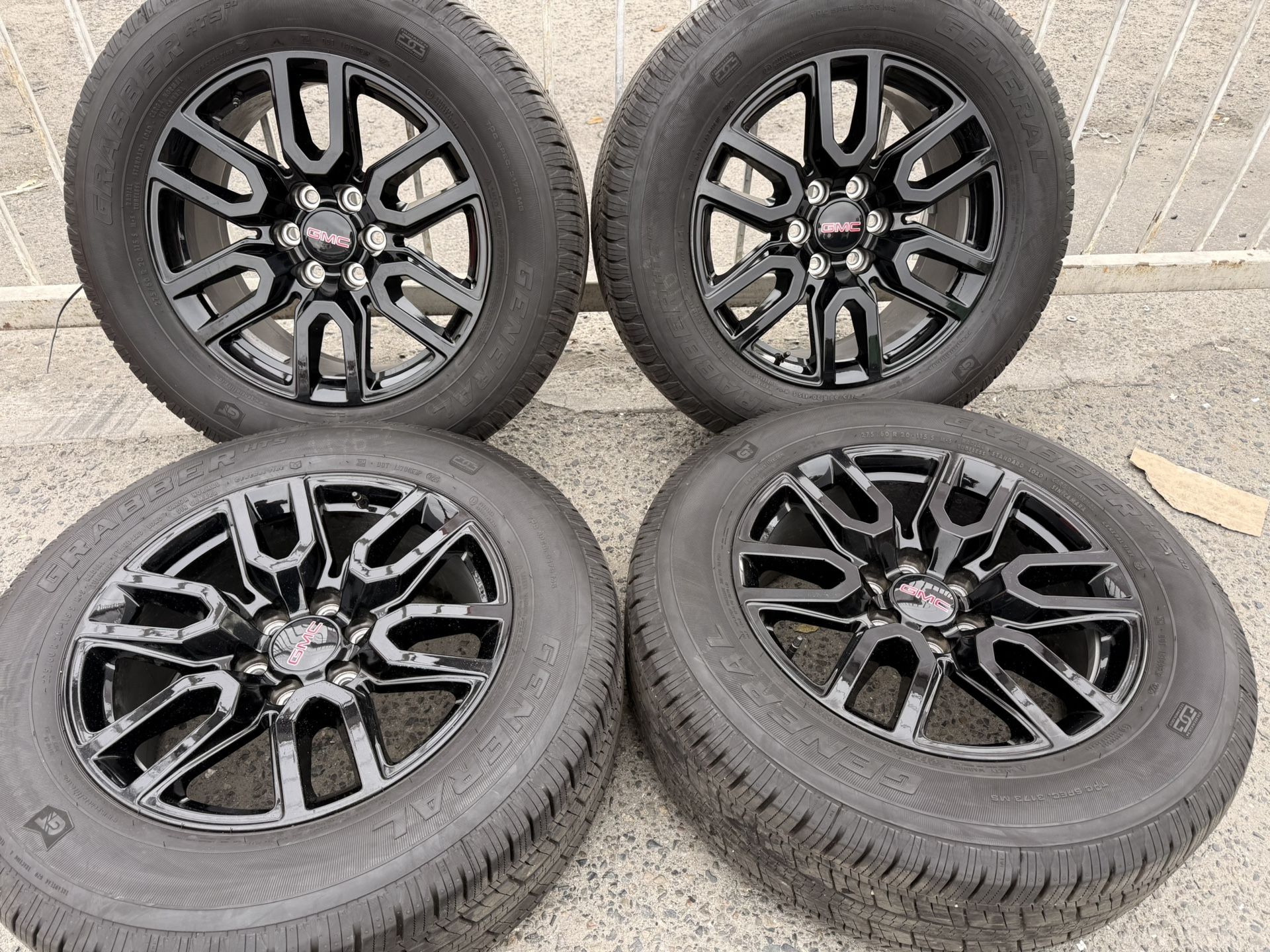 20” new gmc at4 take off wheels and tires oem new