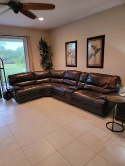 FREE Brown Leather Sectional