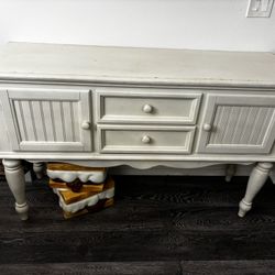 antique farmhouse sideboard / coffee bar 