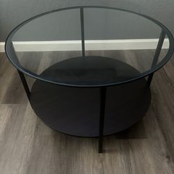 Glass Black Coffee Table $50 