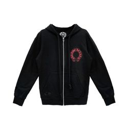 chrome hearts red zip up