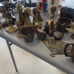 Lots Of Brass Figurines  