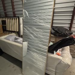 Gold Full Length Mirror w/ Stand 