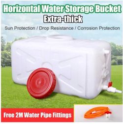 Water Storage Tank for Camping, Plastic Water Containers with Spigot for Emergency Water Storage Household Outdoor Camping Hiking Self-Driving Tour(Si