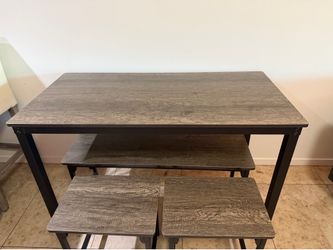 Way fair dining room table Brown/black 48’ x 24’ with benches