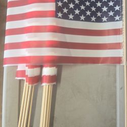 Yard flags with wooden poles lot of 20