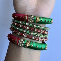Bollywood style bangle bracelet set