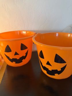 Halloween Jack-O-Lantern Trick-or-Treat Buckets