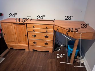 Solid Wood Modular Desk 