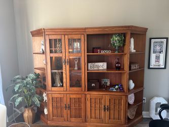Solid Oak Wall Cabinet