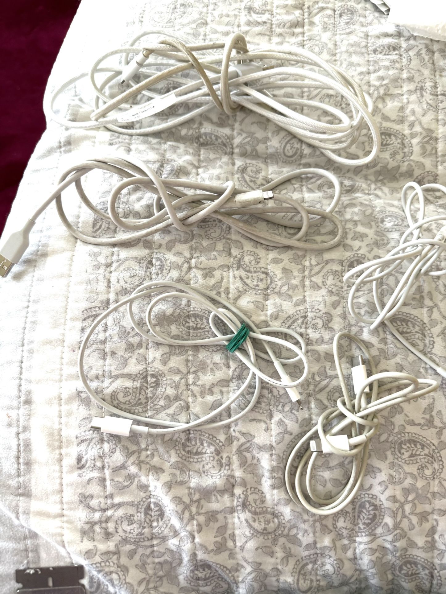 Five iPhone phone cords