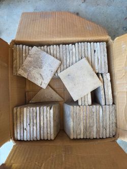 Travertine 4 x 4 Noce Tumbled Tile