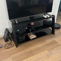 Tv Stand Entertainment Table Glass Stand