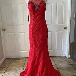 Let’s Prom Women Red Formal Dress XS Sleeveless