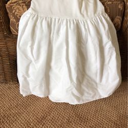 White Cal King Bed Skirt Excellent Condition