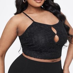 New Black Crop Top Size XL