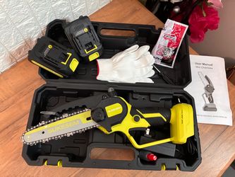 6 Inch Mini Cordless Chainsaw, Handheld Portable Electric Chainsaw with Rechargeable Battery