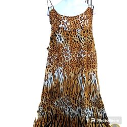 Just Love Plus Sz. Leopard Sleevess Dress. Sz. 3X.