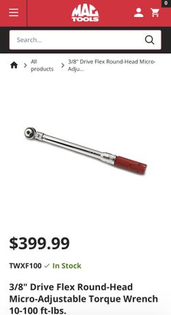Mac Tools 3/8 Flex head Torque Wrench