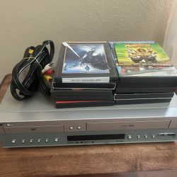 DVD/VHS Dual Deck w/ RCA Cable- No Remote 