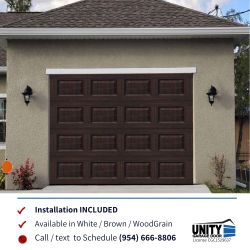 New Garage Door 1 Car Hurricane Rated 8X7 or 9X7  (Installation INCLUDED)