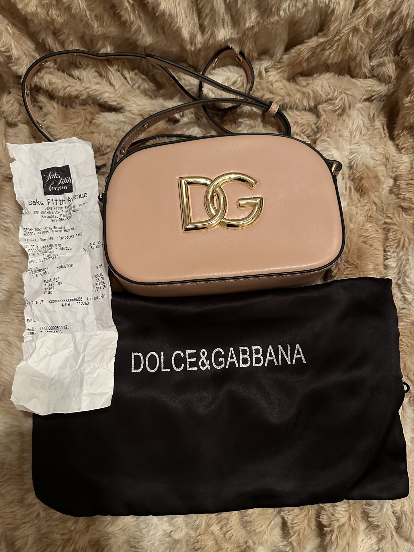 DOLCE & GABBANA Calfskin 3.5 Camera Crossbody Bag 
